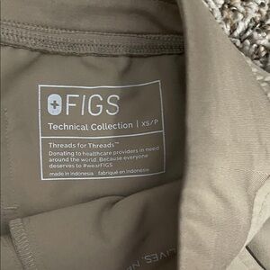 Figs Technical Collection Scrub Top in Beige